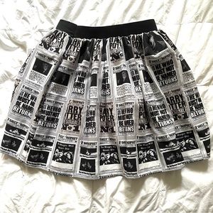 Harry Potter Daily Prophet skirt